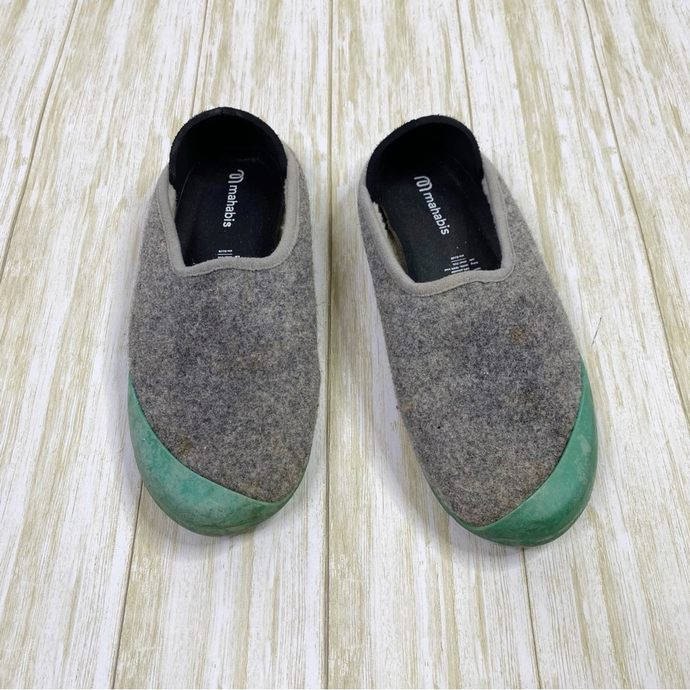 Mahabis Classic Gray Felt & Wool Detachable Slippers